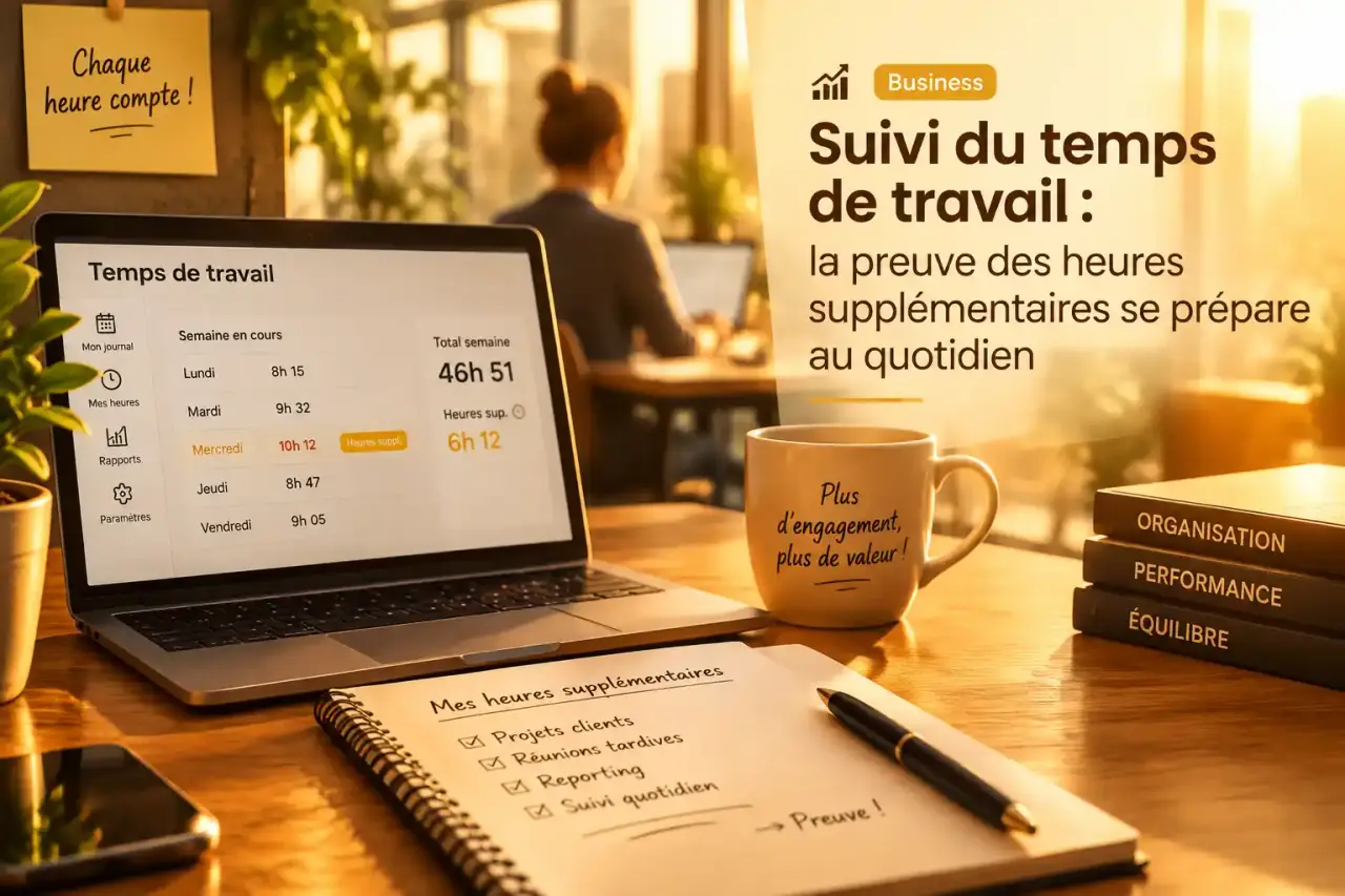 Suivi du temps de travail : la preuve des heures supplémentaires se prépare au quotidien