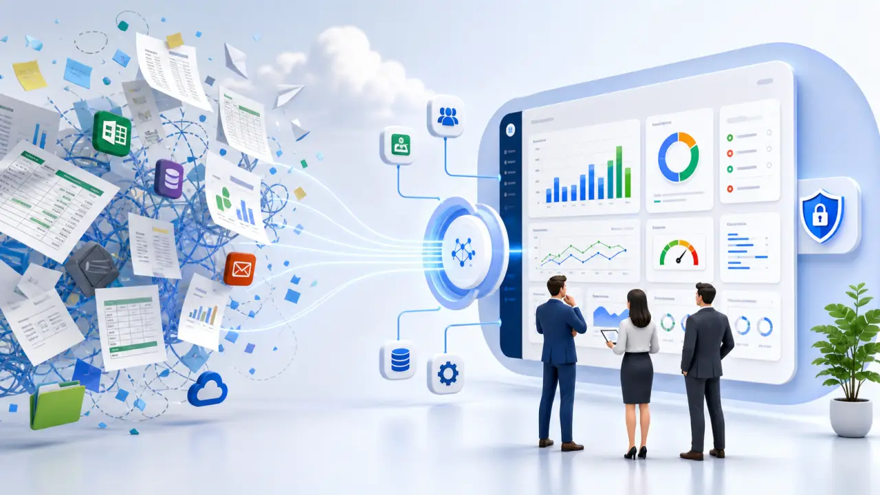 Tableau de bord moderne avec KPI centralisés et graphiques de performance