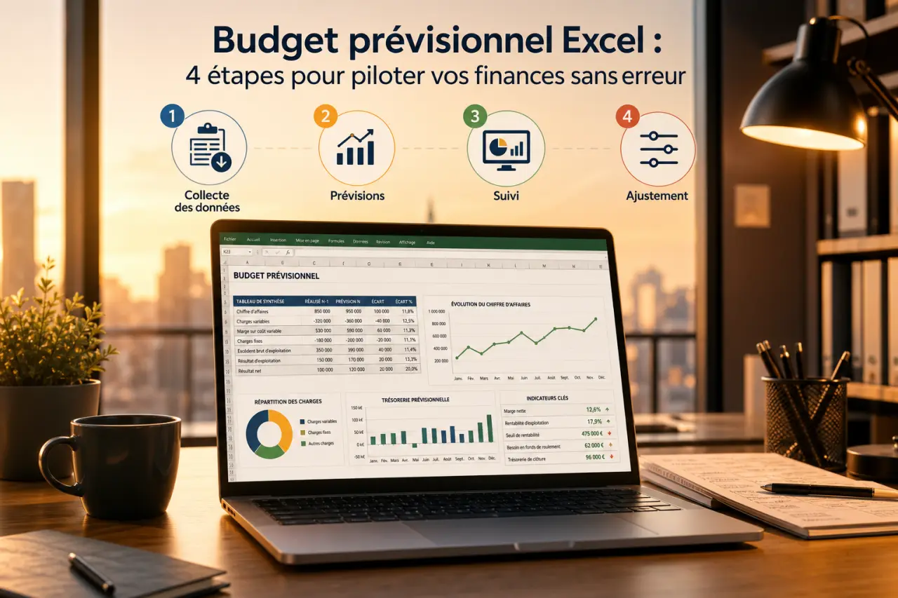 Budget prévisionnel Excel : 4 étapes pour piloter vos finances sans erreur