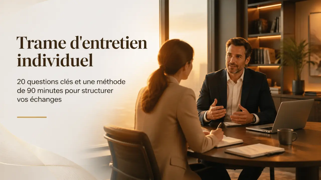 Trame d'entretien individuel : 20 questions clés et une méthode de 90 minutes pour structurer vos échanges