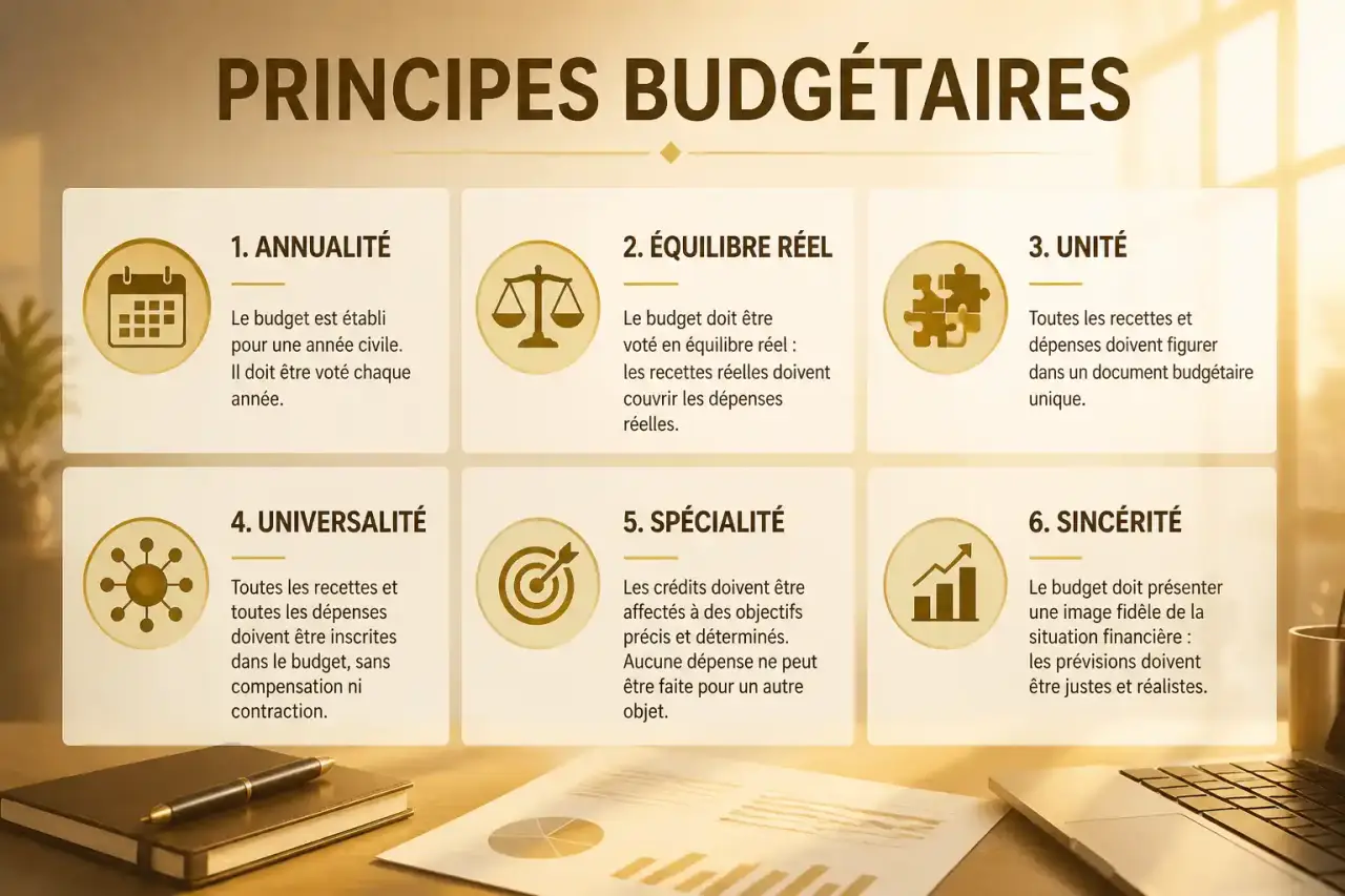 Principes budgétaires : annualité, équilibre réel, unité, universalité, spécialité et sincérité
