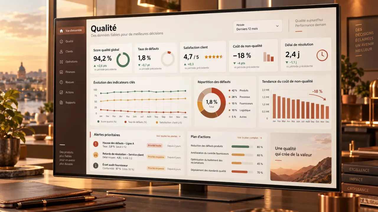 Tableau de bord qualité : les indicateurs qui orientent vraiment les décisions