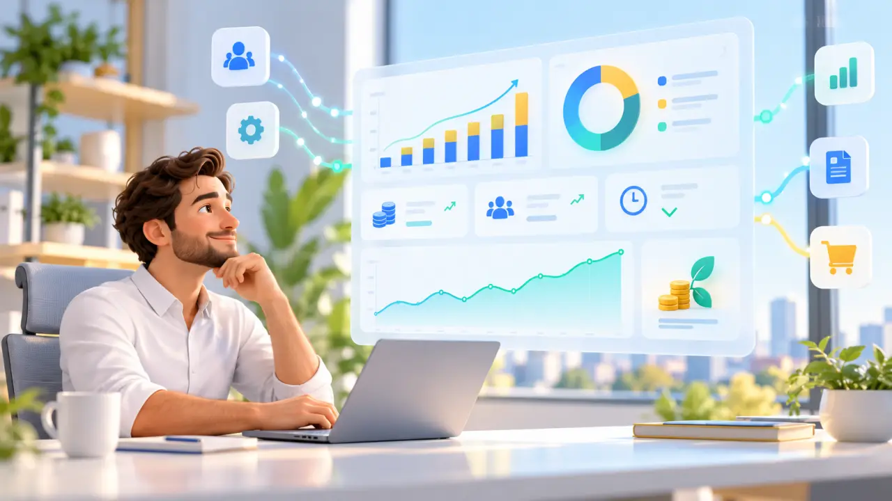 Tableau de bord financier affichant le suivi d'un budget en temps réel